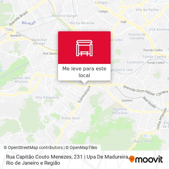 Rua Capitão Couto Menezes, 231 | Upa De Madureira mapa