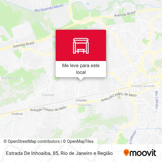Estrada De Inhoaíba, 85 mapa