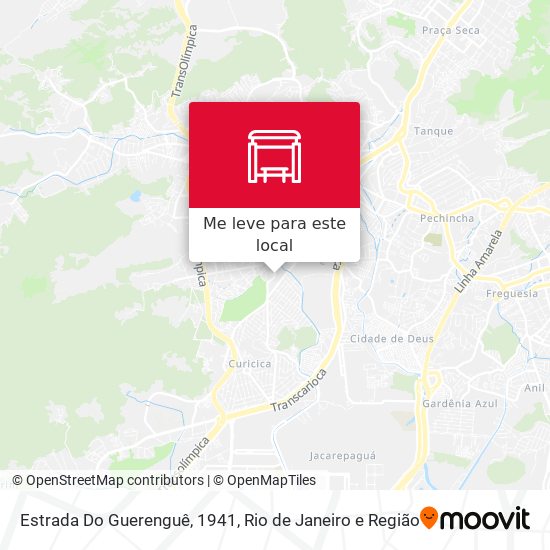 Estrada Do Guerenguê, 1941 mapa
