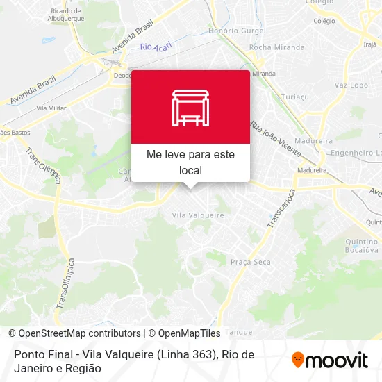 Ponto Final - Vila Valqueire (Linha 363) mapa