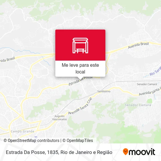 Estrada Da Posse, 1835 mapa