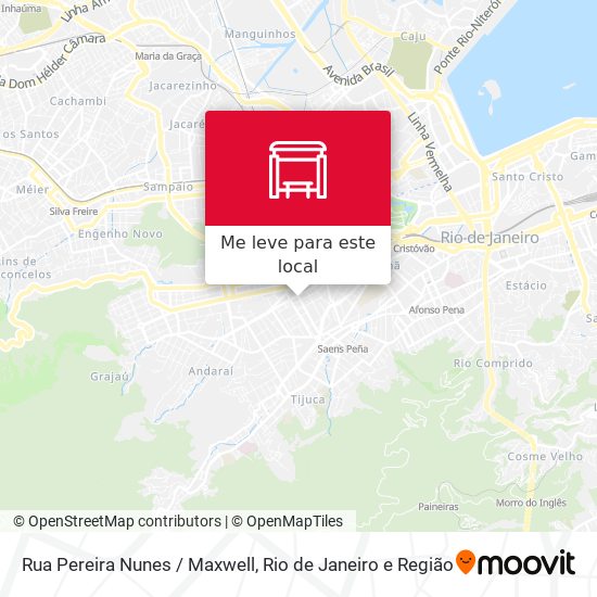 Rua Pereira Nunes / Maxwell mapa