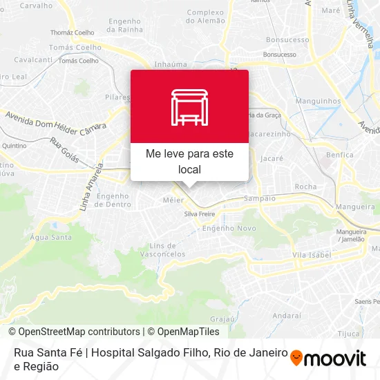 Rua Santa Fé | Hospital Salgado Filho mapa