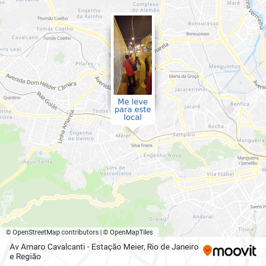 Av Amaro Cavalcanti - Estação Meier mapa