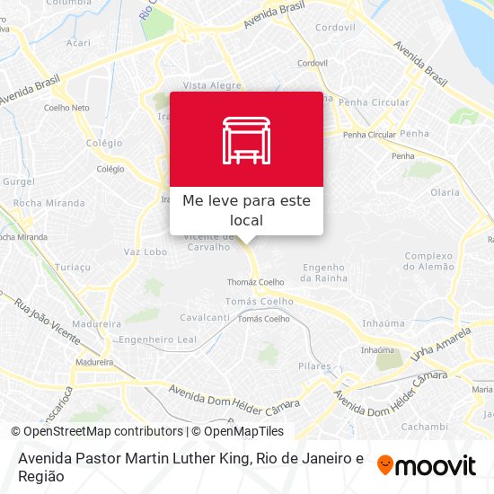 Avenida Pastor Martin Luther King mapa