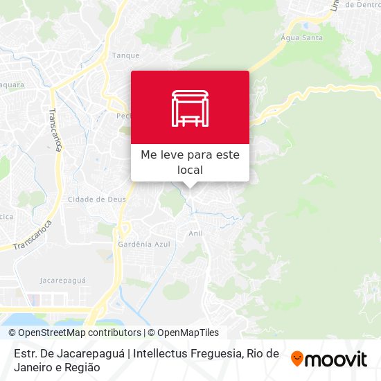 Estr. De Jacarepaguá | Intellectus Freguesia mapa