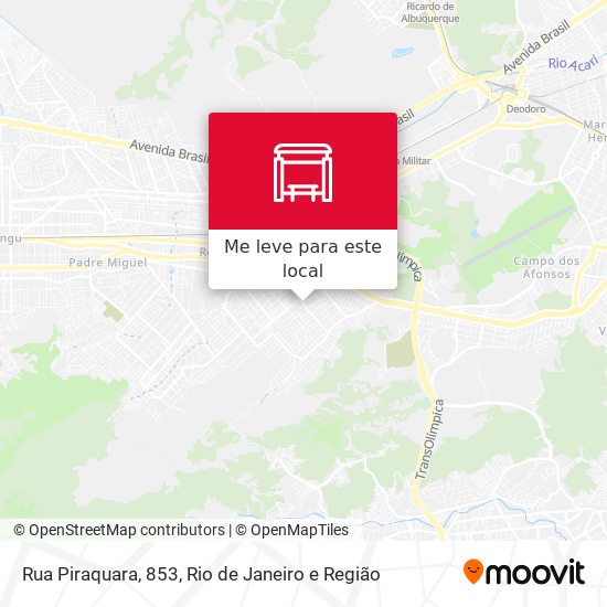 Rua Piraquara, 853 mapa