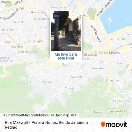Rua Maxwell / Pereira Nunes mapa