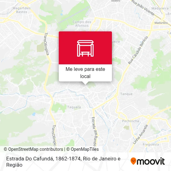 Estrada Do Cafundá, 1862-1874 mapa