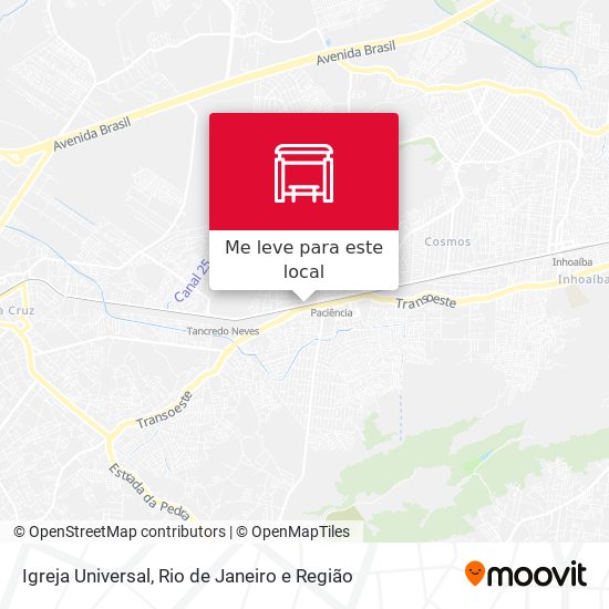 Igreja Universal mapa