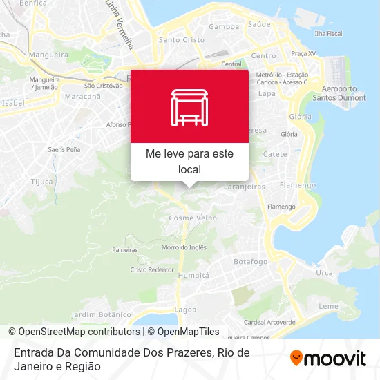 Entrada Da Comunidade Dos Prazeres mapa