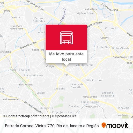 Estrada Coronel Vieira, 770 mapa