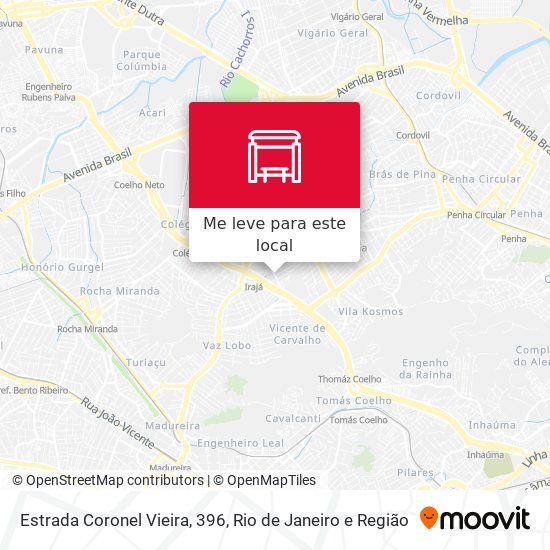 Estrada Coronel Vieira, 396 mapa