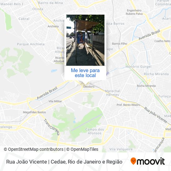 Rua João Vicente | Cedae mapa