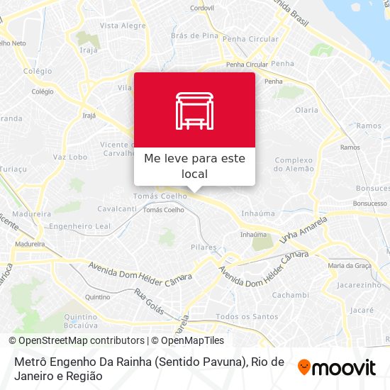 Metrô Engenho Da Rainha (Sentido Pavuna) mapa