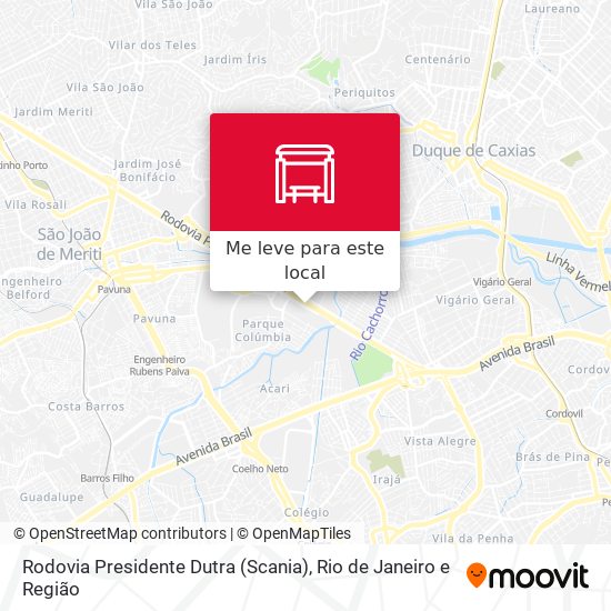 Rodovia Presidente Dutra (Scania) mapa