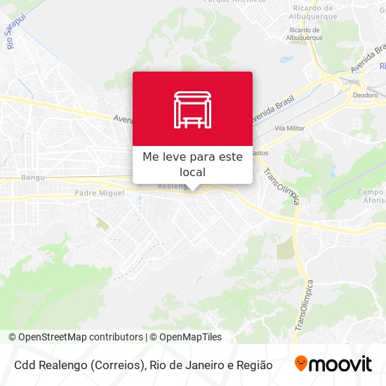 Cdd Realengo (Correios) mapa