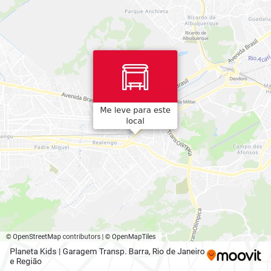 Planeta Kids | Garagem Transp. Barra mapa