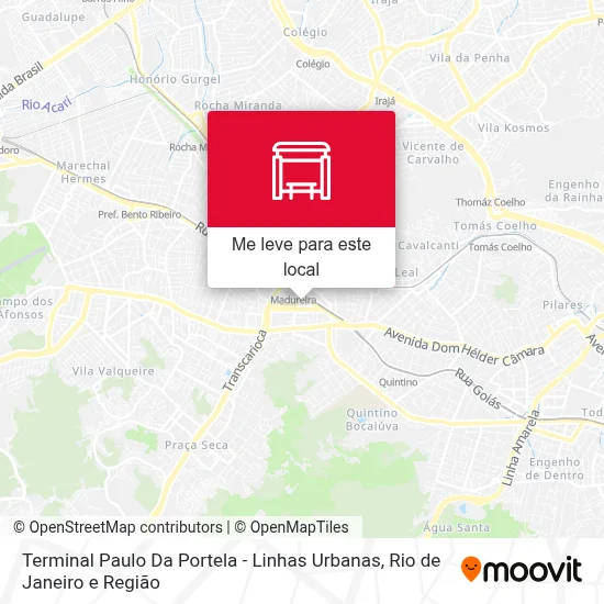 Terminal Paulo Da Portela - Linhas Urbanas mapa
