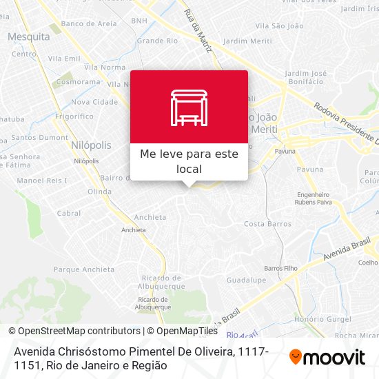 Avenida Chrisóstomo Pimentel De Oliveira, 1117-1151 mapa