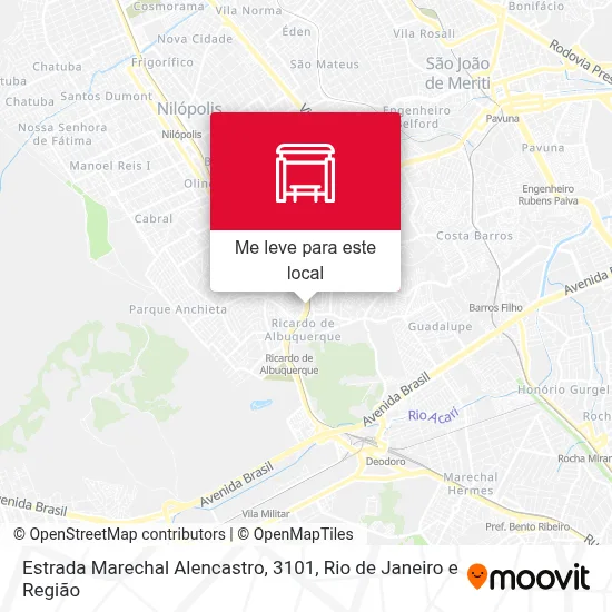 Estrada Marechal Alencastro, 3101 mapa