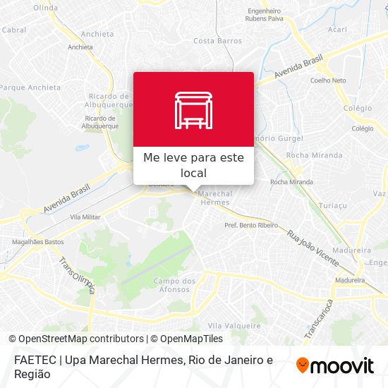 FAETEC | Upa Marechal Hermes mapa