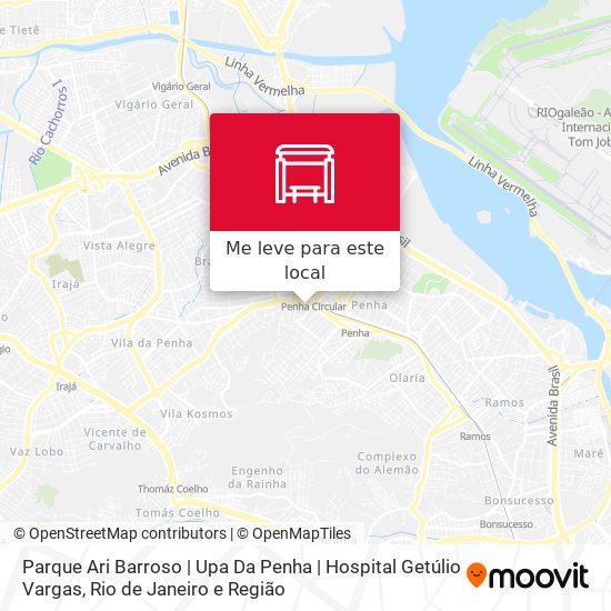Parque Ari Barroso | Upa Da Penha | Hospital Getúlio Vargas mapa