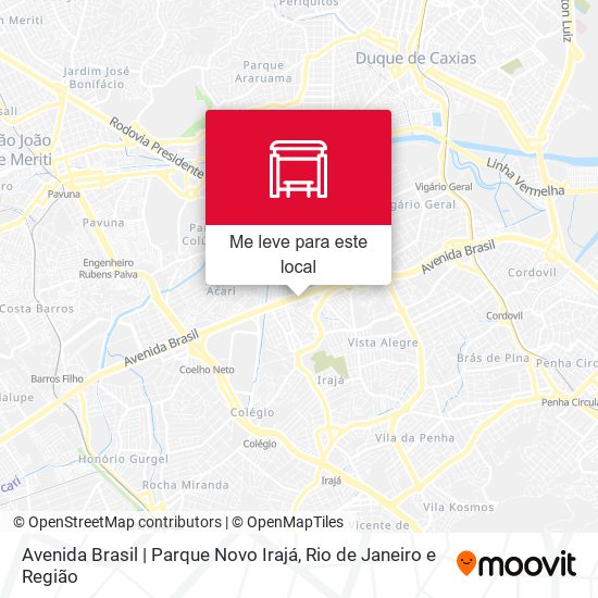 Avenida Brasil | Parque Novo Irajá mapa