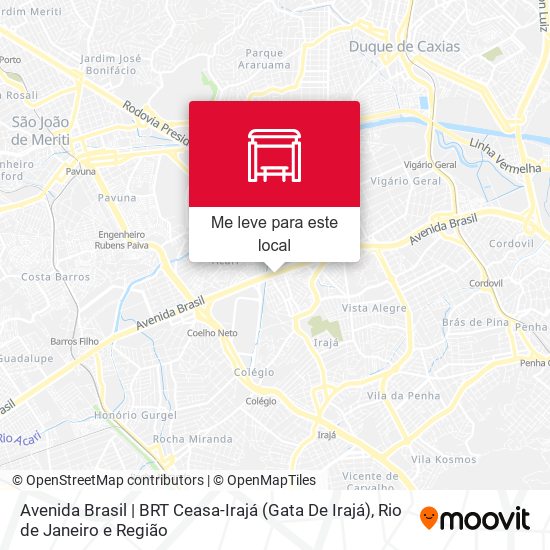 Avenida Brasil | BRT Ceasa-Irajá (Gata De Irajá) mapa