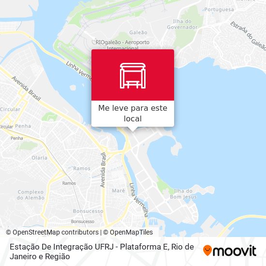 Estação De Integração UFRJ - Plataforma E mapa