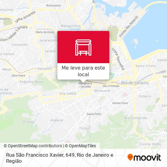 Rua São Francisco Xavier, 649 mapa