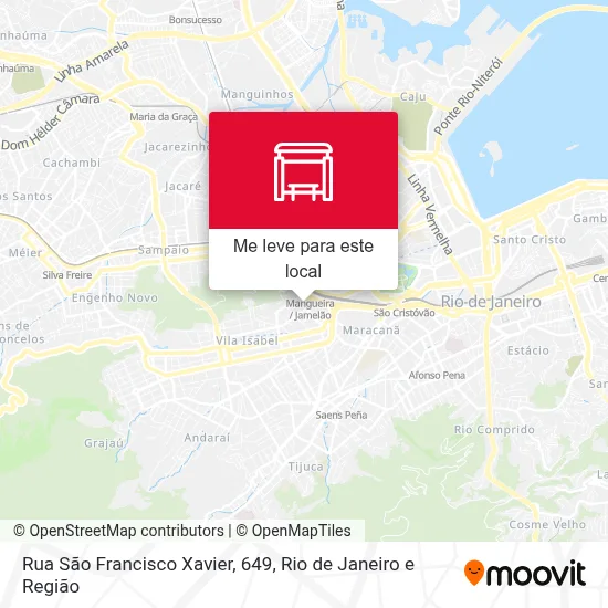 Rua São Francisco Xavier, 649 mapa