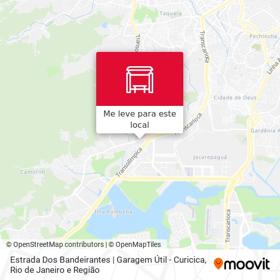 Estrada Dos Bandeirantes | Garagem Útil - Curicica mapa