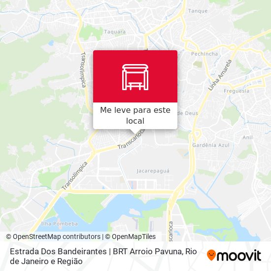 Estrada Dos Bandeirantes | BRT Arroio Pavuna mapa