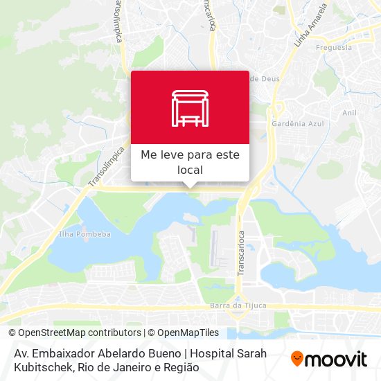 Av. Embaixador Abelardo Bueno | Hospital Sarah Kubitschek mapa