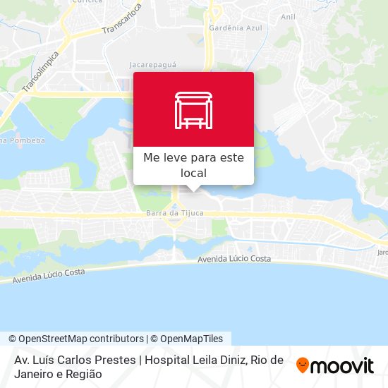 Av. Luís Carlos Prestes | Hospital Leila Diniz mapa