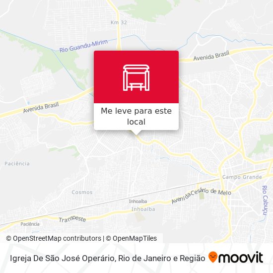 Igreja De São José Operário mapa