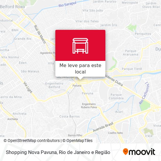 Shopping Nova Pavuna mapa