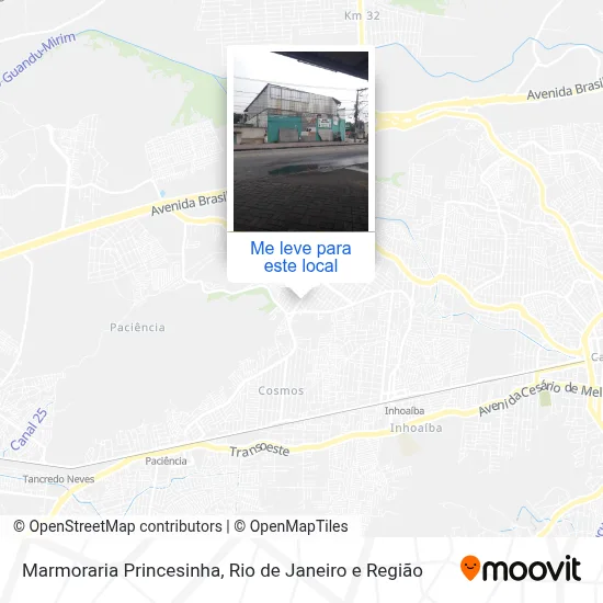 Marmoraria Princesinha mapa