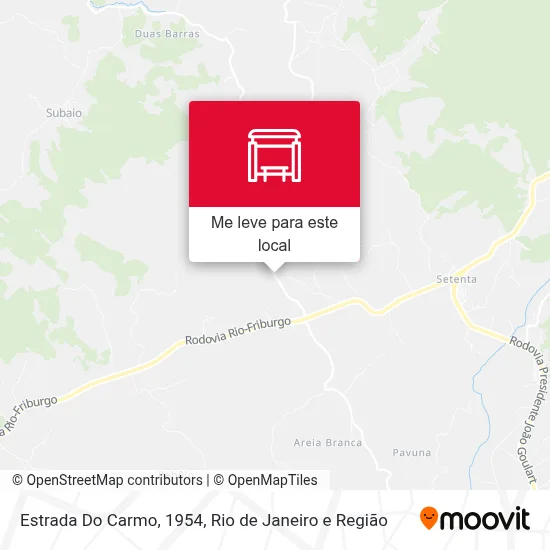Estrada Do Carmo, 1954 mapa