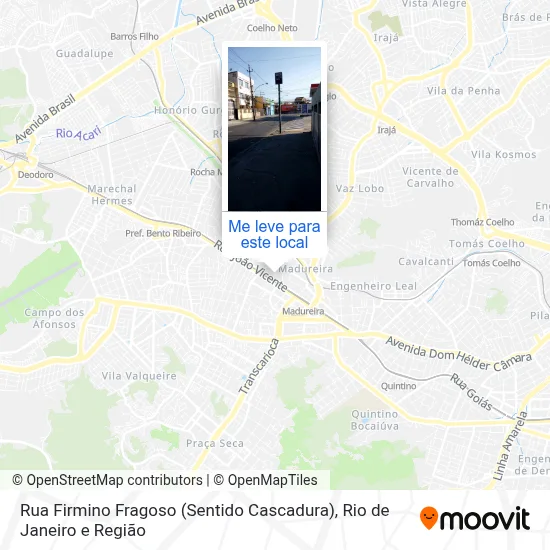 Rua Firmino Fragoso (Sentido Cascadura) mapa