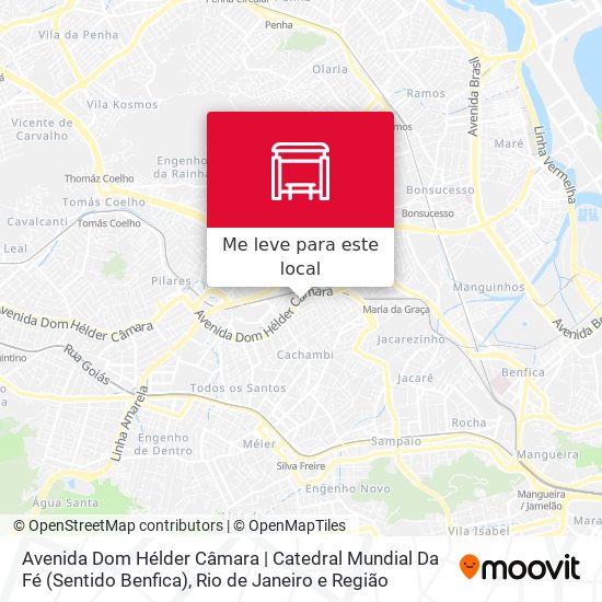 Avenida Dom Hélder Câmara | Catedral Mundial Da Fé (Sentido Benfica) mapa