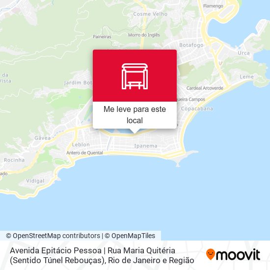 Avenida Epitácio Pessoa | Rua Maria Quitéria (Sentido Túnel Rebouças) mapa