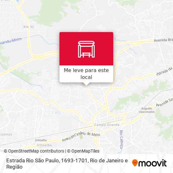 Estrada Rio São Paulo, 1693-1701 mapa