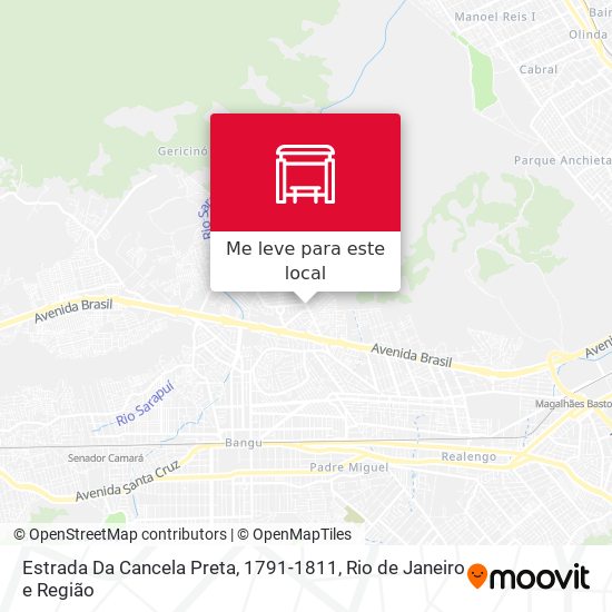 Estrada Da Cancela Preta, 1791-1811 mapa
