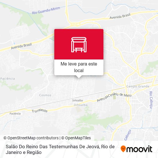 Salão Do Reino Das Testemunhas De Jeová mapa