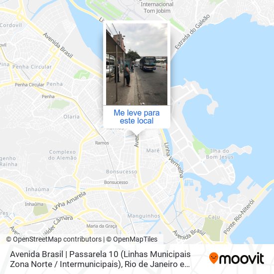 Avenida Brasil | Passarela 10 (Linhas Municipais Zona Norte / Intermunicipais) mapa