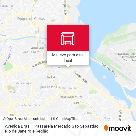 Avenida Brasil | Passarela Mercado São Sebastião mapa