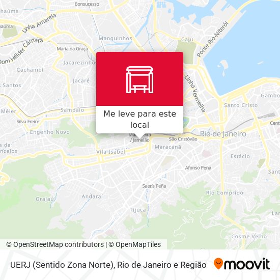 UERJ (Sentido Zona Norte) mapa