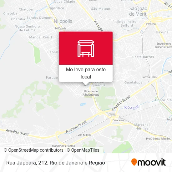 Rua Japoara, 212 mapa